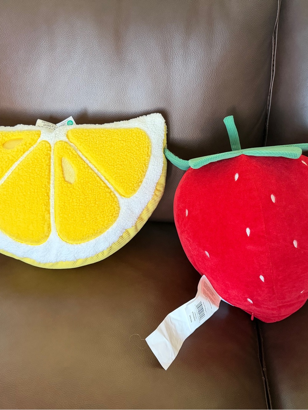 Brentwood Original Set of 2 Fruit Shaped Decorative Pillows Indoor/Outdoor